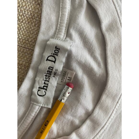 DIOR logo  White T Shirt Cotton M - Picture 2 of 6